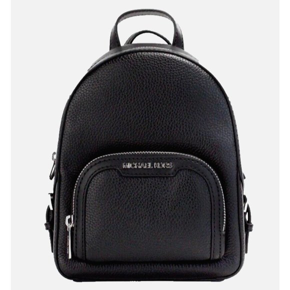 New Michael Kors Jaycee Extra-Small Pebbled Leather Convertible Backpack Black - Picture 1 of 5